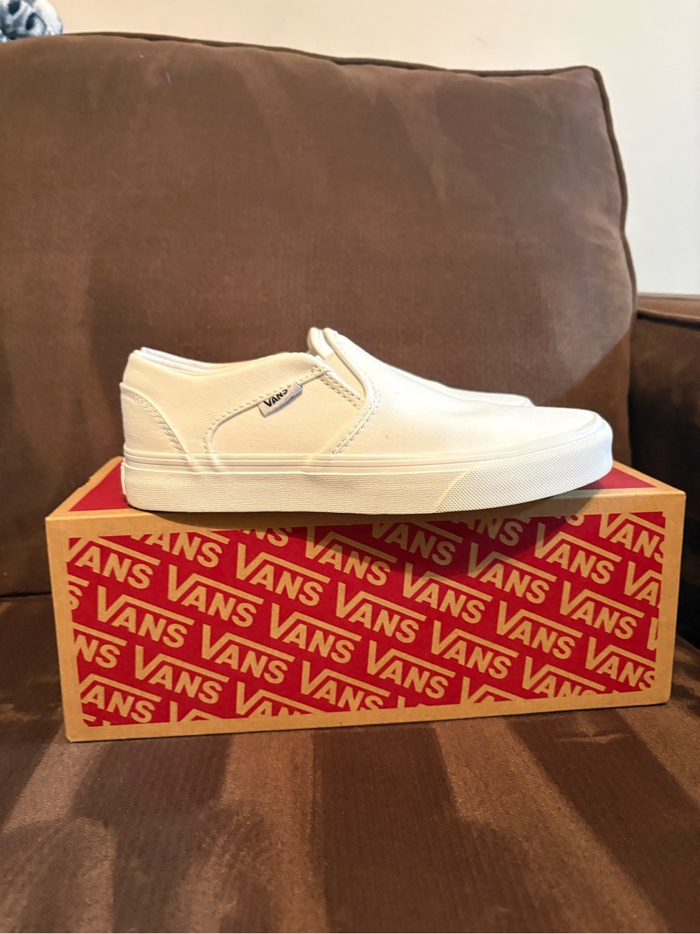 Vans canvas slip on sneakers
